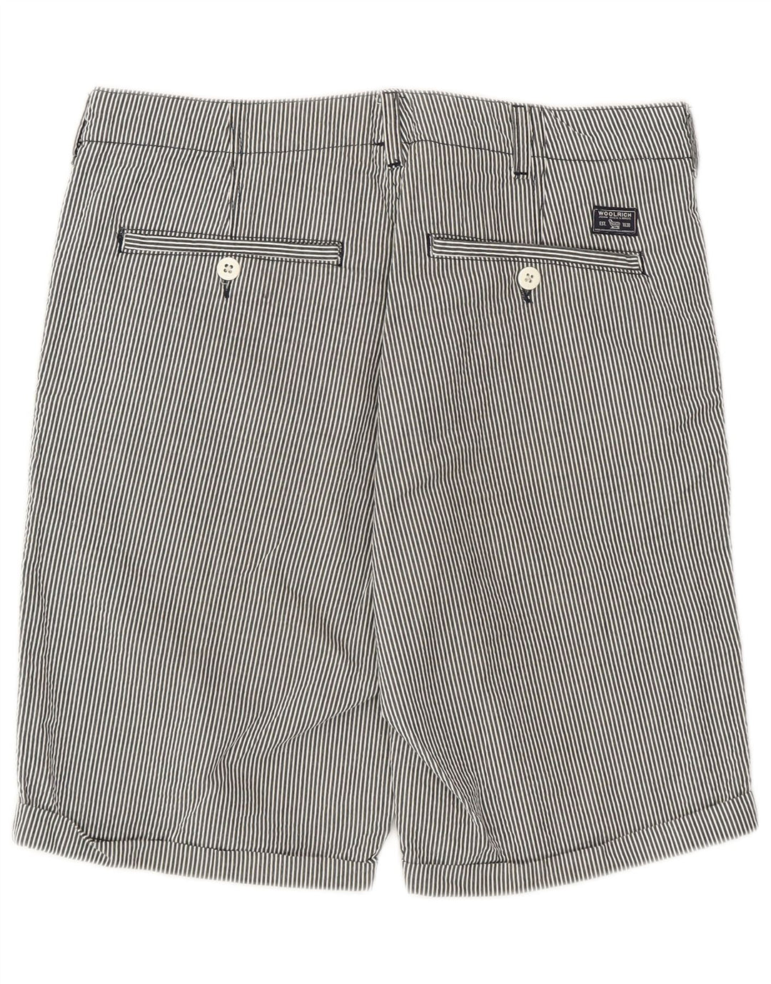 Pantaloncini casual da uomo Woolrich W32 cotone gessato grigio medio