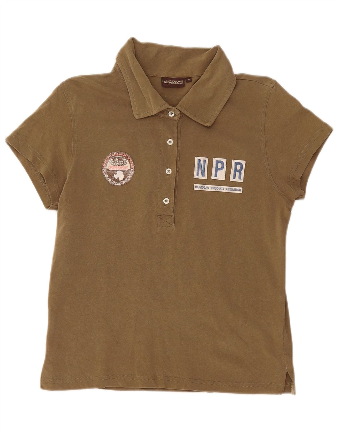Polo grafica da donna NAPAPIJRI UK 12 Medium Khaki
