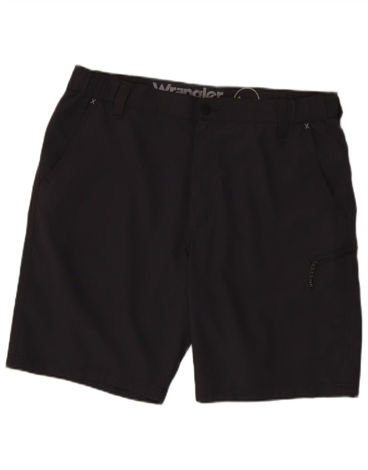 WRANGLER Mens Cargo Shorts W36 Large Grey Polyester