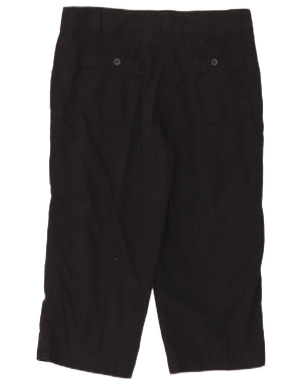 Pantaloni capri dritti da donna Marks & Spencer UK 12 medi W32 L20 neri