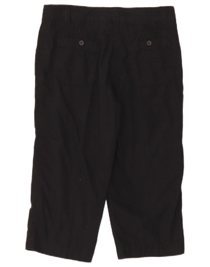 Pantaloni capri dritti da donna Marks & Spencer UK 12 medi W32 L20 neri