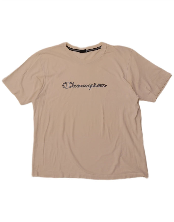T-shirt grafica da uomo CHAMPION Top XL bianca