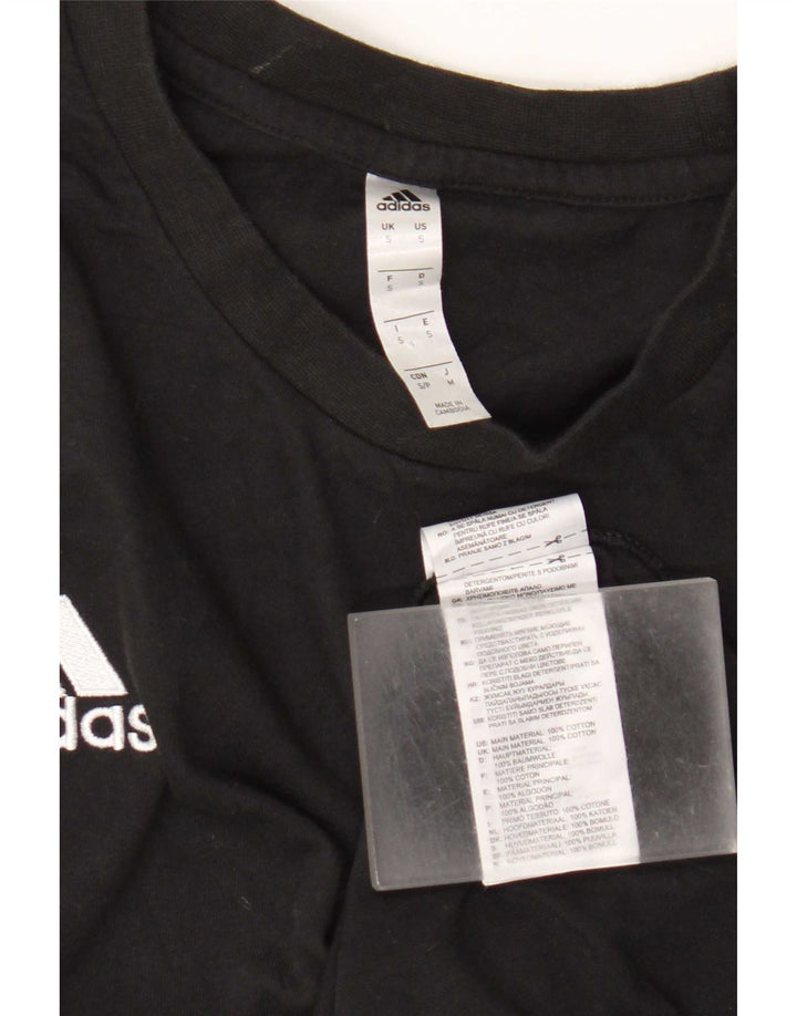 T-shirt Adidas da uomo Top Small in cotone nero