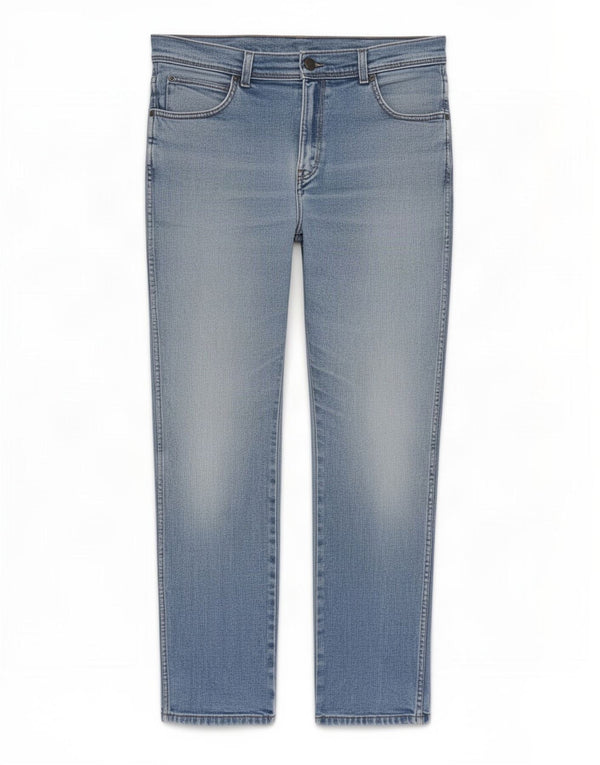 Jeans dritti da uomo Wrangler vestibilità regolare W36 L32 cotone blu
