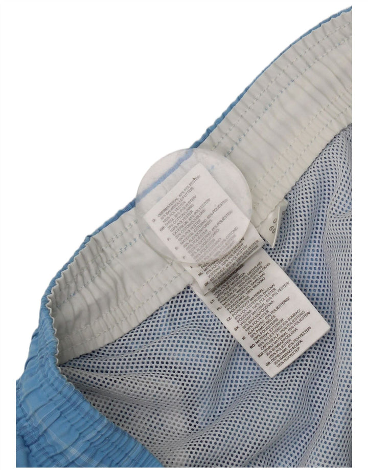 Pantaloncini da bagno Adidas da uomo grandi in poliestere a quadri blu