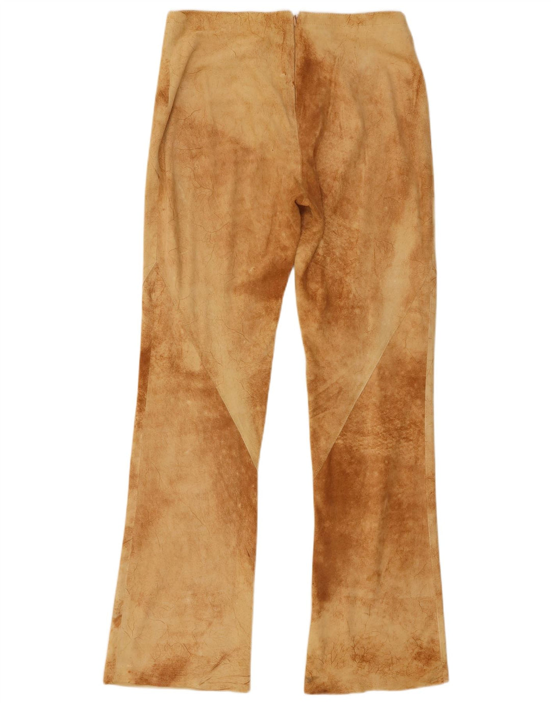 Pantaloni bootcut da donna vintage IT 40 piccoli W30 L31 Tie Dye marrone