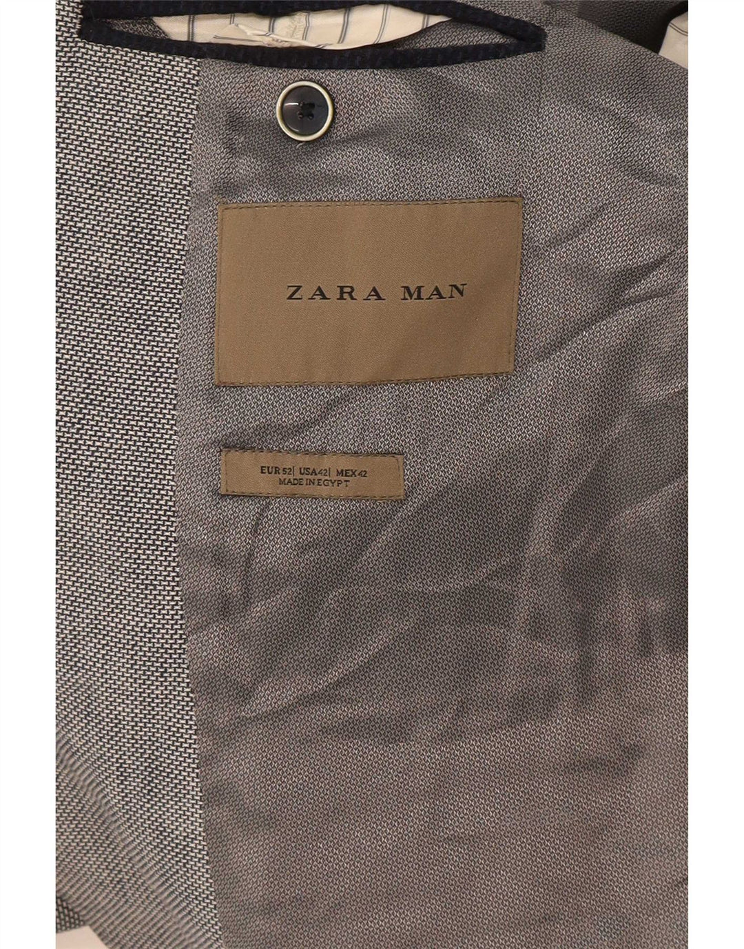 Giacca blazer a 2 bottoni da uomo Zara EU 52 grande grigia