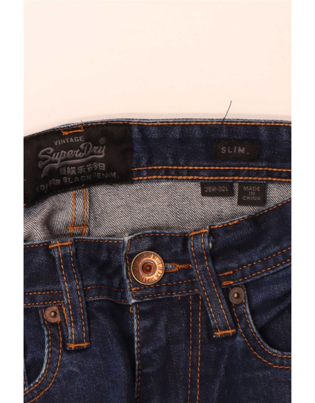 Jeans da donna corporal slim Superdry W28 L28 blu navy