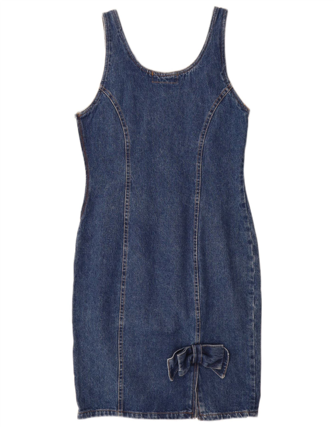 Abito in denim senza maniche da donna Oleg Cassini IT 42 Blu medio