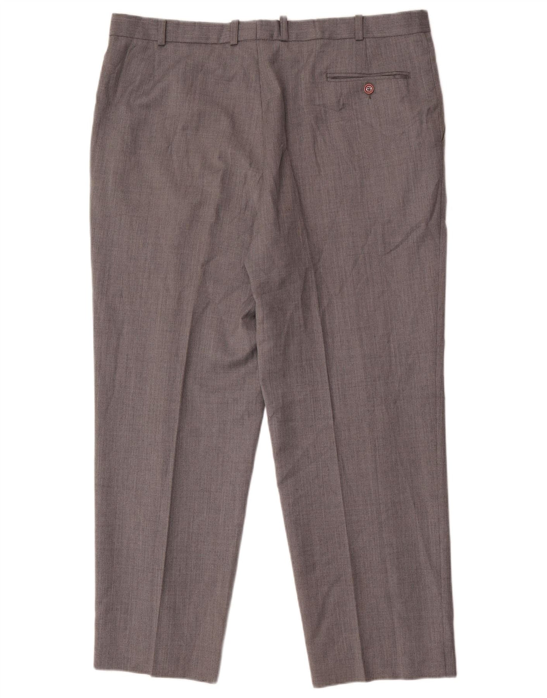 Pantaloni da abito dritti da uomo Marks & Spencer W40 L29 Lana grigia