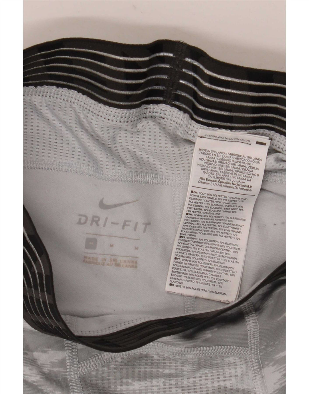 Leggings Nike Dri Fit da uomo in poliestere mimetico grigio medio