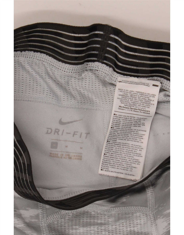 Leggings Nike Dri Fit da uomo in poliestere mimetico grigio medio
