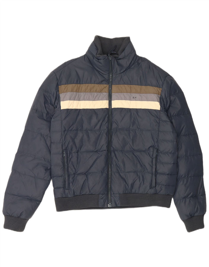 Giacca imbottita da uomo Sun68 UK 44 2XL Poliammide color block blu navy