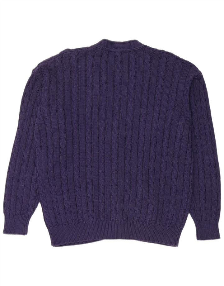 Maglione cardigan da uomo Sevres IT 50 cotone blu navy medio