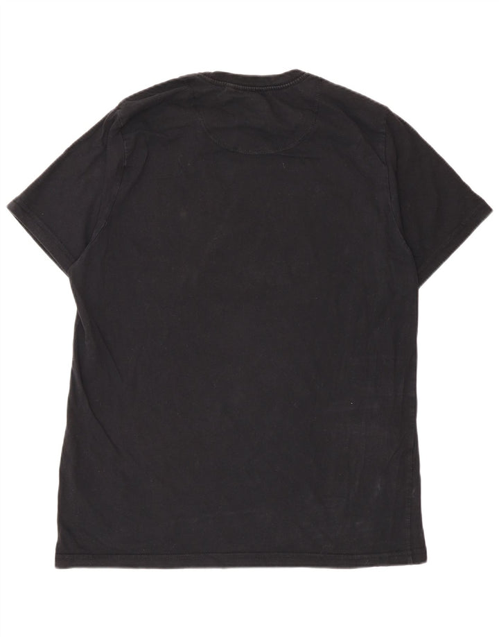 T-shirt grafica da uomo Ellesse Top in cotone color block medio nero