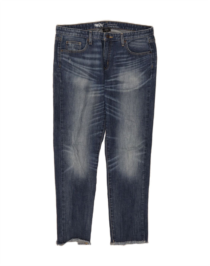 MOSSIMO Womens Boyfriend Cropped Jeans US 8 Medium W34 L28 Blue Cotton Vintage Mossimo and Second-Hand Mossimo from Messina Hembry 