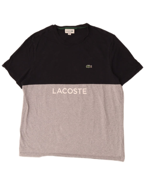 T-shirt grafica da uomo con vestibilità regolare Lacoste, taglia 6 XL, colore nero