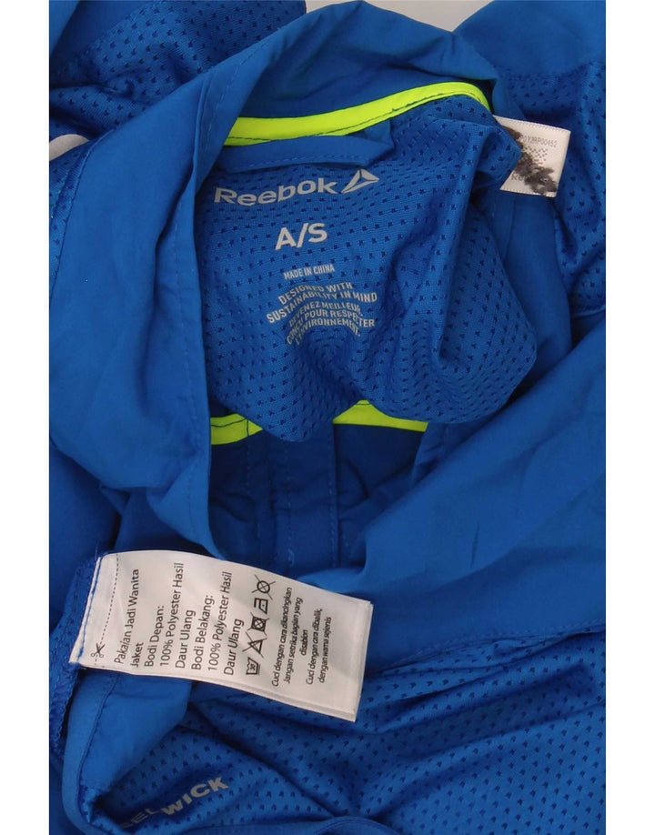 Giacca Reebok da ragazzo con grafica grafica 9-10 anni piccola in poliestere blu