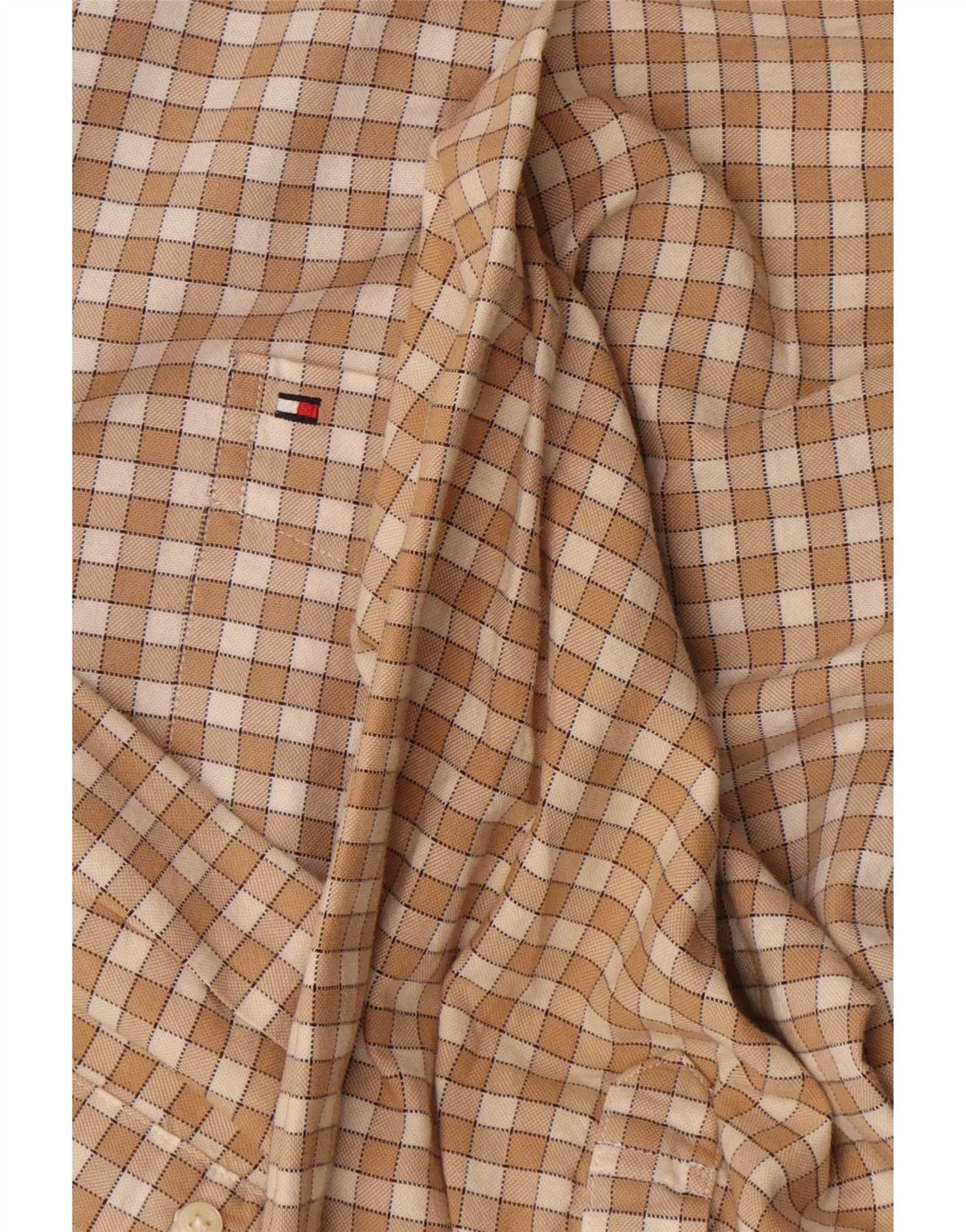 Camicia da uomo Tommy Hilfiger 2XL Cotone a quadri beige