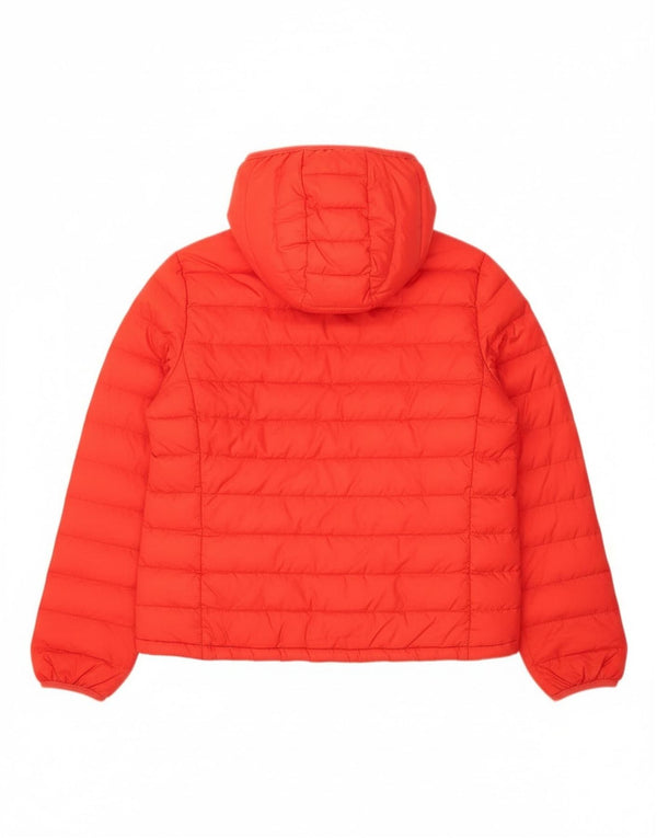 Giacca imbottita con cappuccio da donna Levi's UK 16 grande poliestere rosso