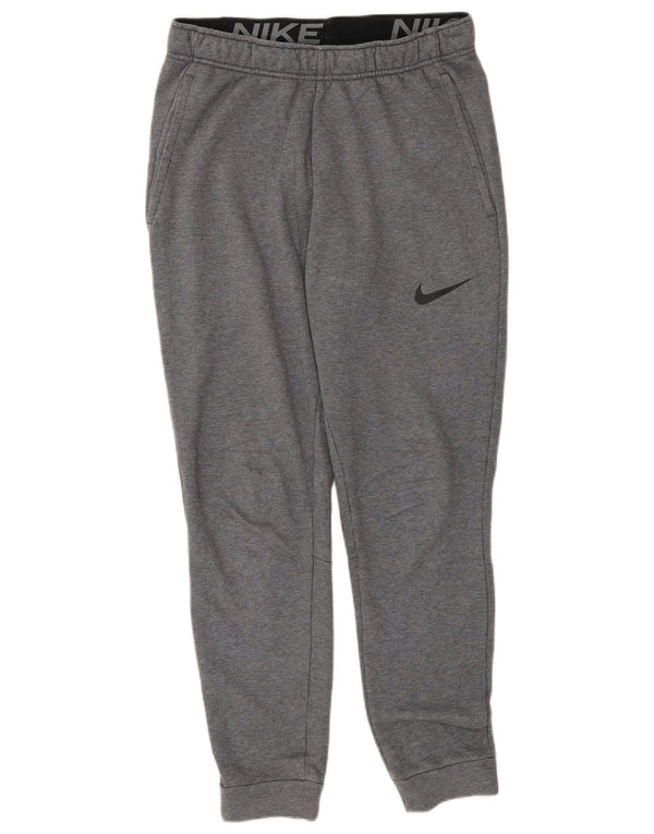 Nike Mens Dri Fit Tracksuit Trousers Joggers Small  Grey Flecked Cotton