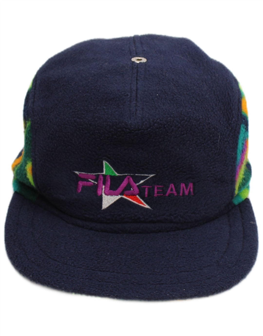 Berretto da baseball in pile grafico da uomo Fila medio poliestere geometrico blu navy