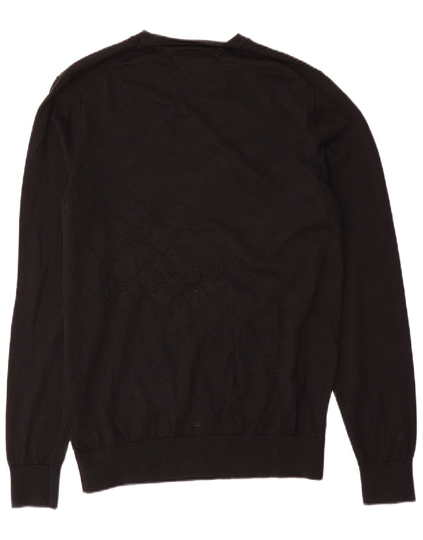Maglione maglione girocollo da uomo Tommy Hilfiger grande lana nera