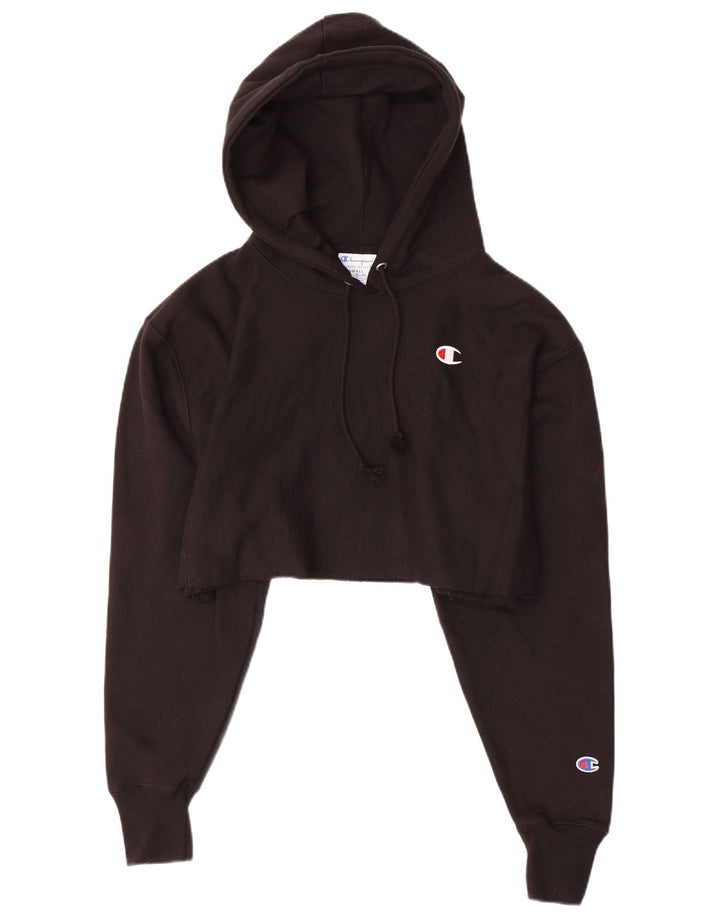 Maglione con cappuccio oversize con trama inversa da donna CHAMPION UK 10 piccolo nero