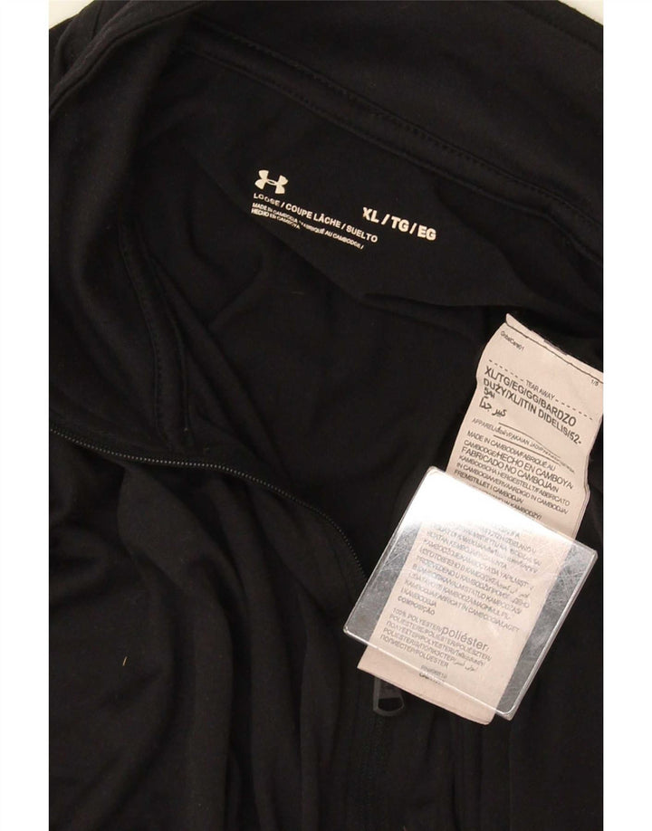 Under Armour Maglia da uomo con zip e collo a maniche lunghe XL in poliestere nero