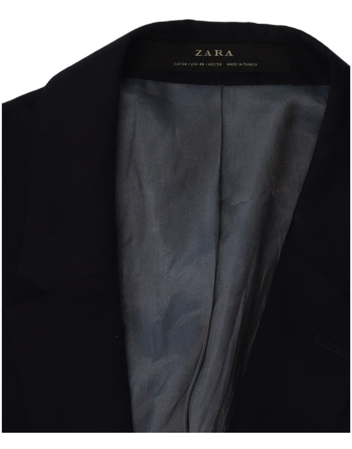 Giacca blazer a 2 bottoni da uomo Zara EU 50 blu navy medio