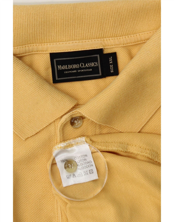 Polo da uomo Marlboro Classics 2XL in cotone giallo