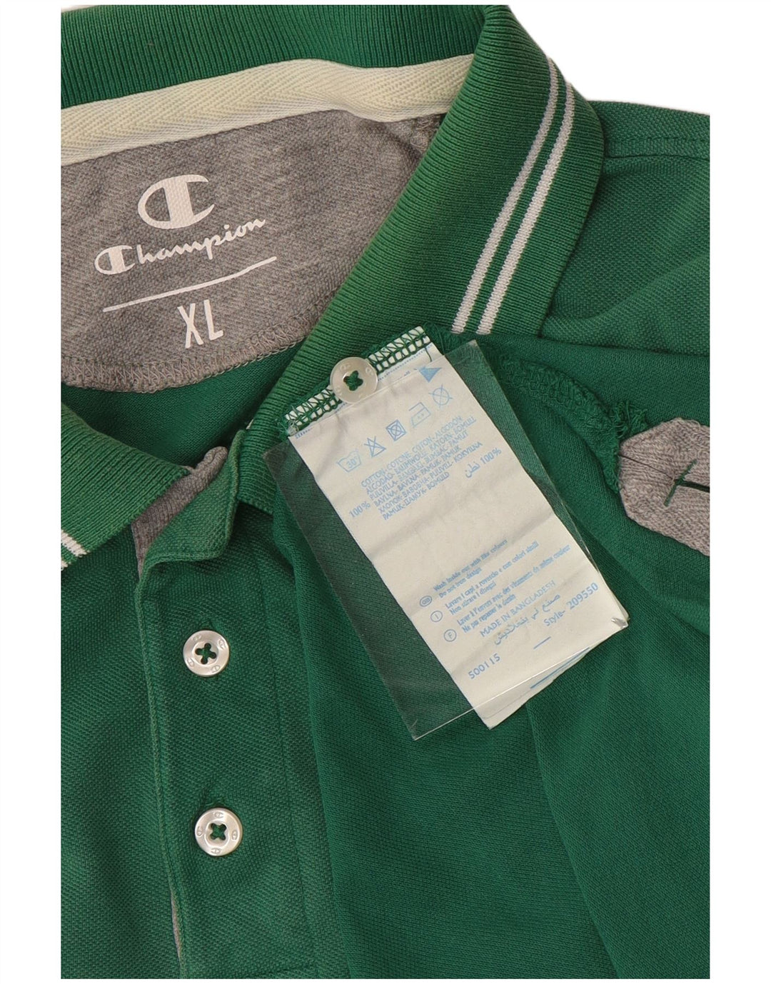 Polo da uomo Champion XL in cotone verde