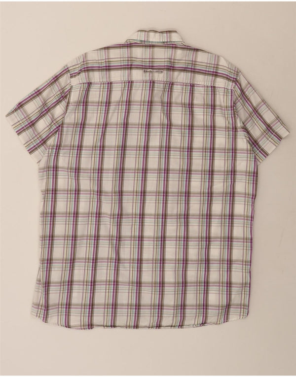 Camicia a maniche corte da uomo Camel Active XL in cotone a quadri multicolore