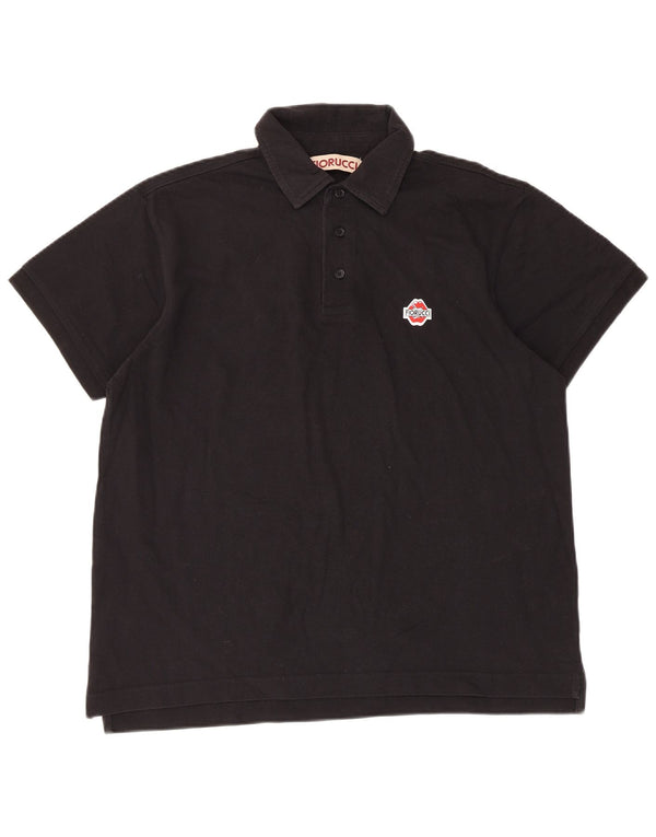 Polo Uomo Fiorucci Large Nera in Cotone