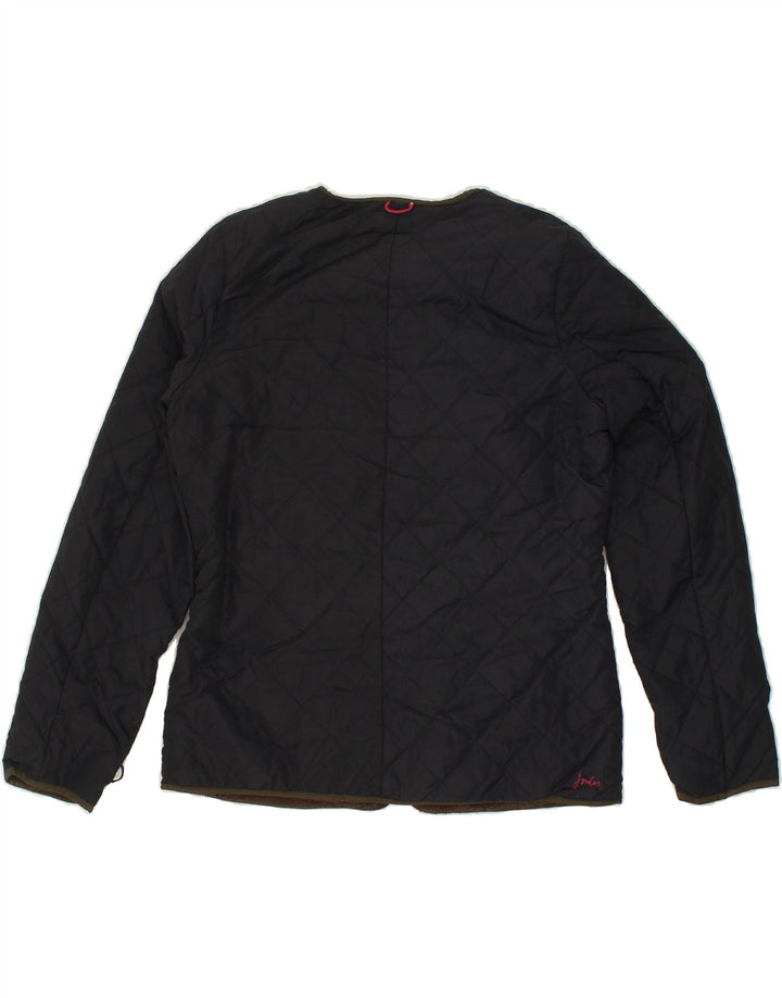 JOULES Womens Quilted Jacket UK 10 Small  Navy Blue Polyester Vintage Joules and Second-Hand Joules from Messina Hembry 