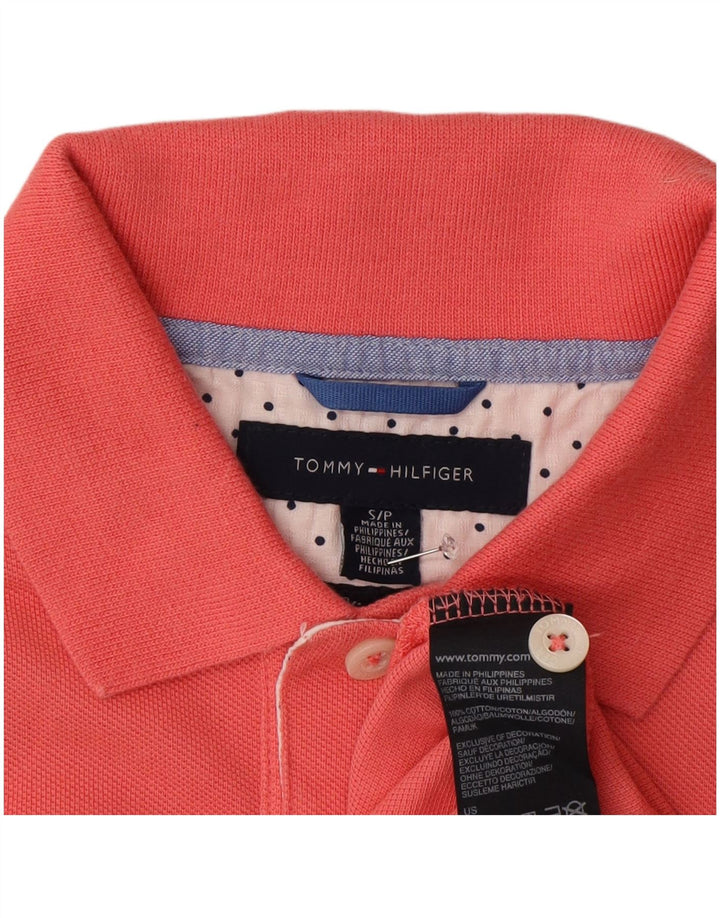 Polo da uomo Tommy Hilfiger piccola in cotone rosso