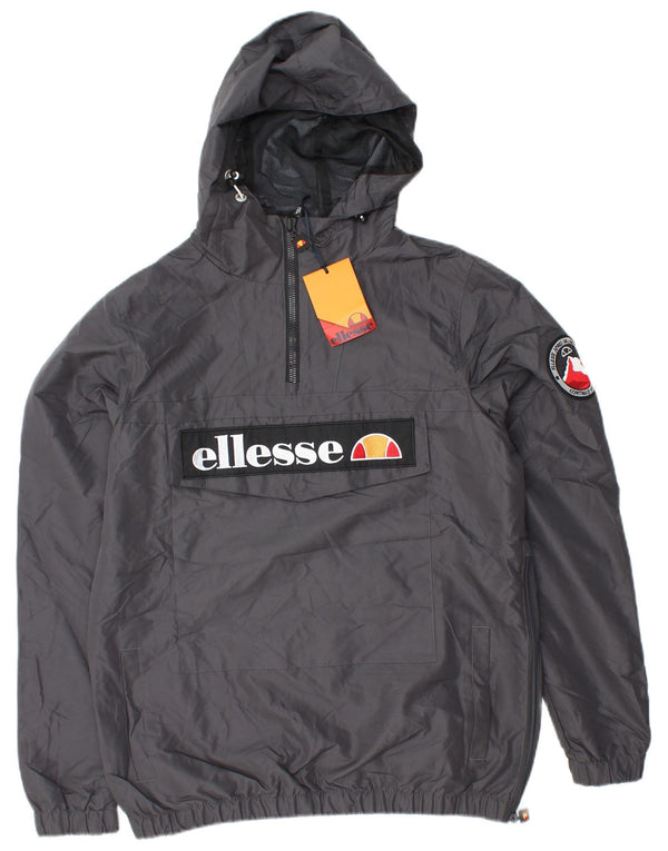 ELLESSE Mens Pullover Hooded Rain Jacket UK 36 Small Grey