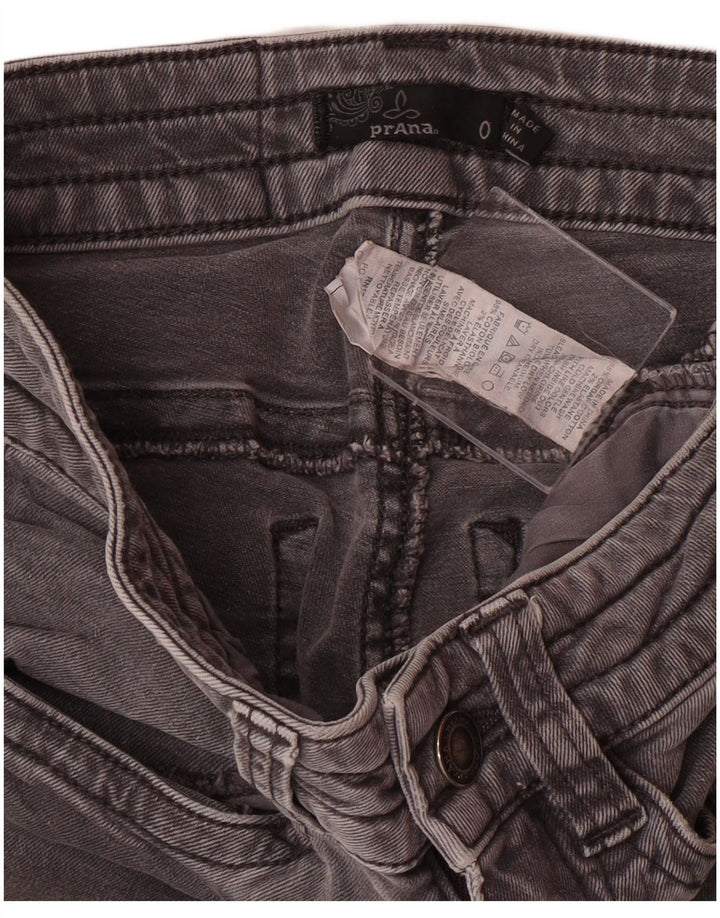 PRANA Jeans skinny cargo da donna US 0 XS W24 L26 Cotone grigio