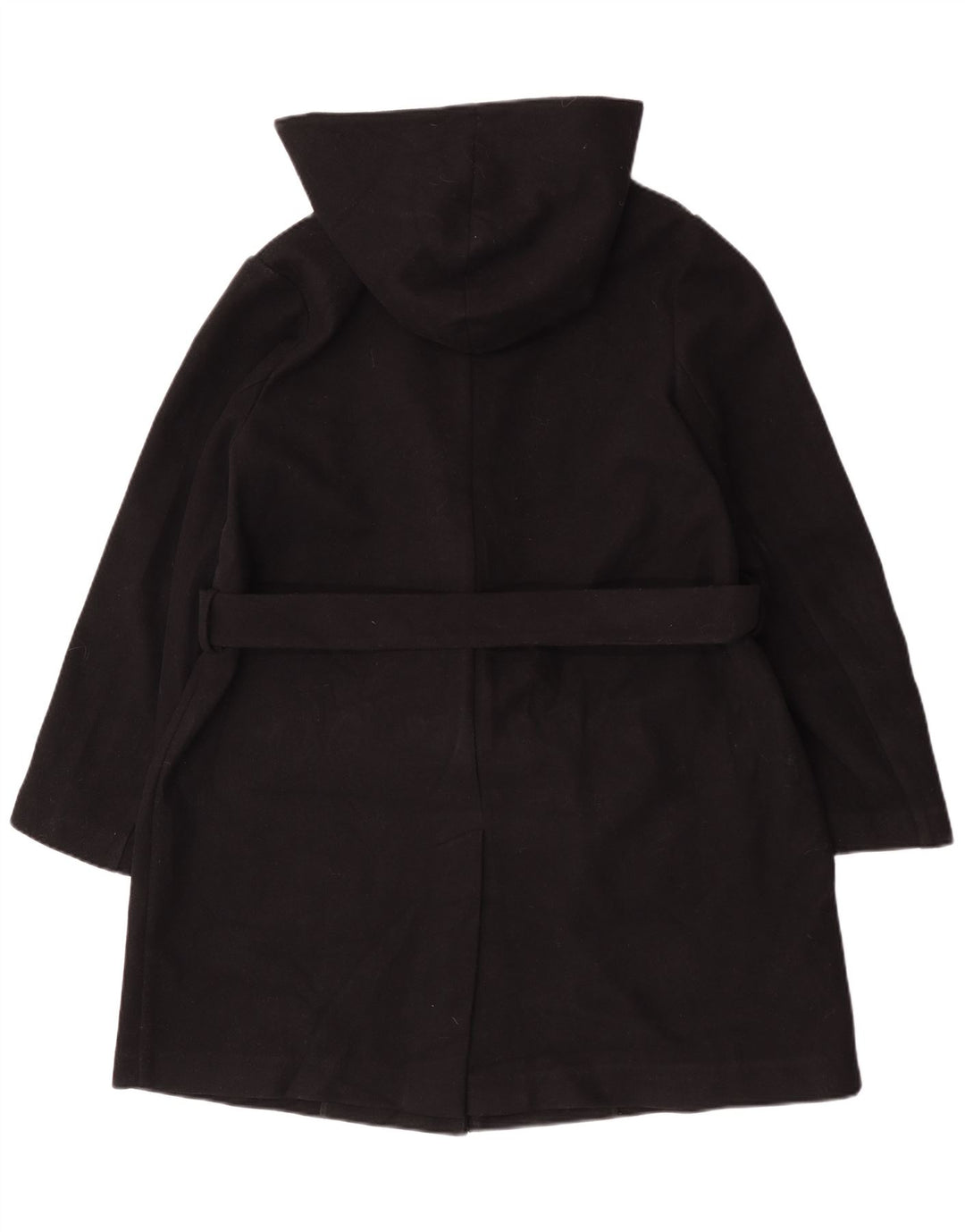Soprabito da donna Marks & Spencer con cravatta frontale con cappuccio UK 18 XL poliestere nero