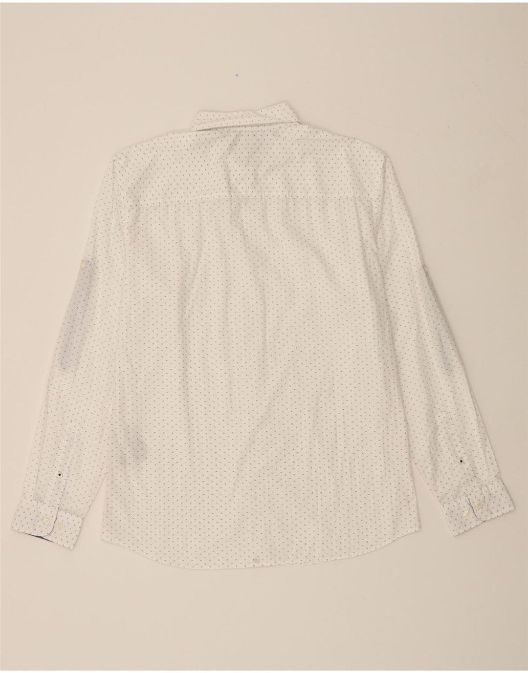 JACK & JONES Mens Shirt Large White Spotted Cotton Vintage Jack & Jones and Second-Hand Jack & Jones from Messina Hembry 
