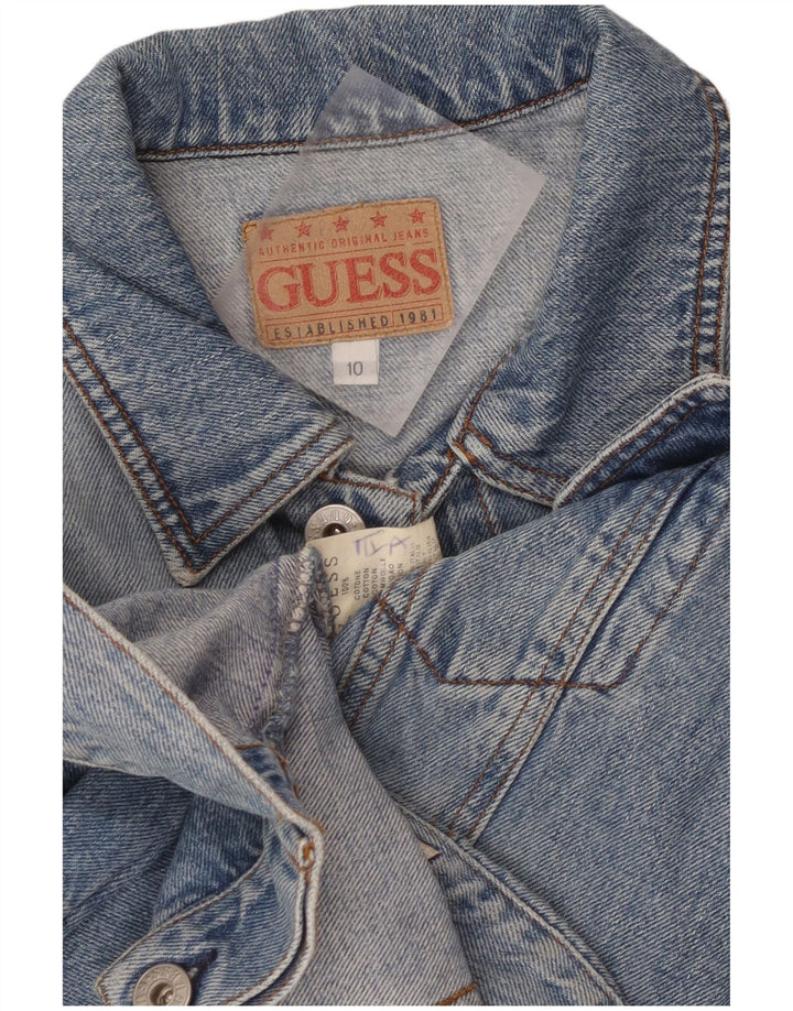 Giubbotto Jeans Bambino Guess 9-10 Anni Blu Cotone