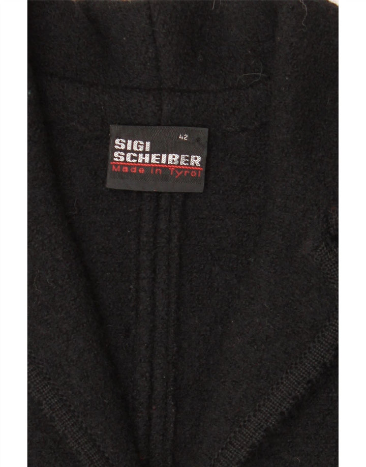 SIGI SCHEIBERG Womens 5 Button Blazer Jacket EU 42 Large Black New Wool Vintage Sigi Scheiberg and Second-Hand Sigi Scheiberg from Messina Hembry 