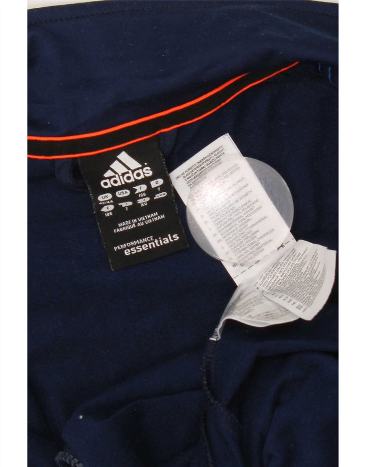 Giacca da tuta da uomo Adidas UK 42/44 Large Blu Navy Poliestere
