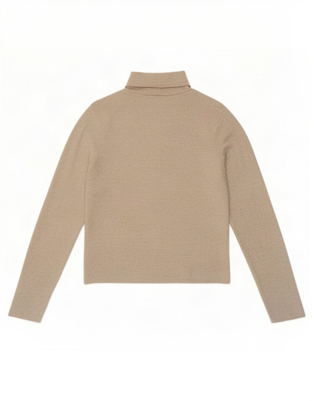 Top Zara da donna a maniche lunghe UK 14 grande poliestere screziato beige