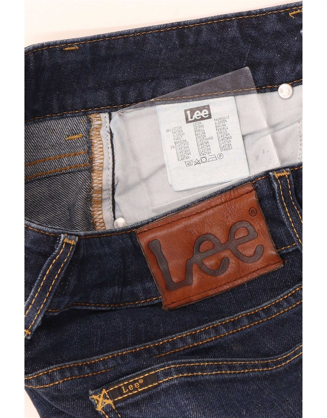 Jeans Lee Amy Slim da donna W27 L30 cotone blu navy