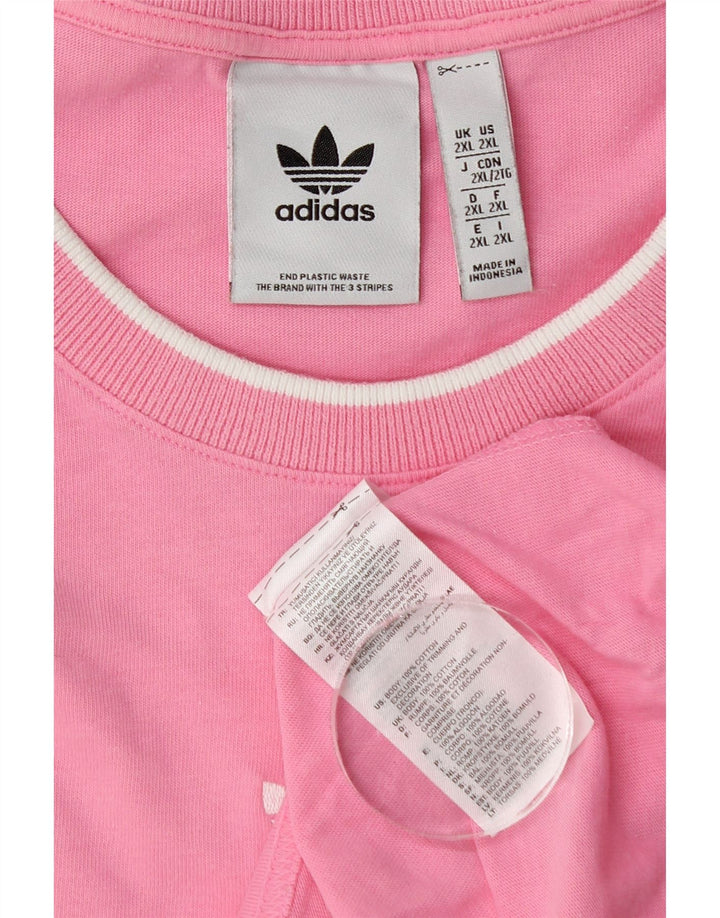 T-shirt da uomo Adidas Top 2XL cotone rosa