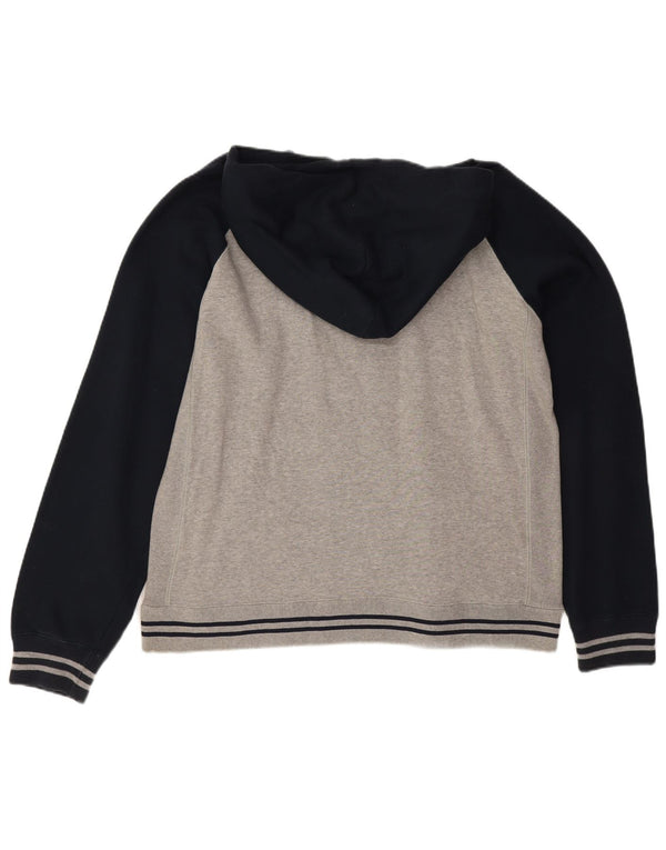 Felpa con cappuccio grafica da uomo Champion XL in cotone color block grigio