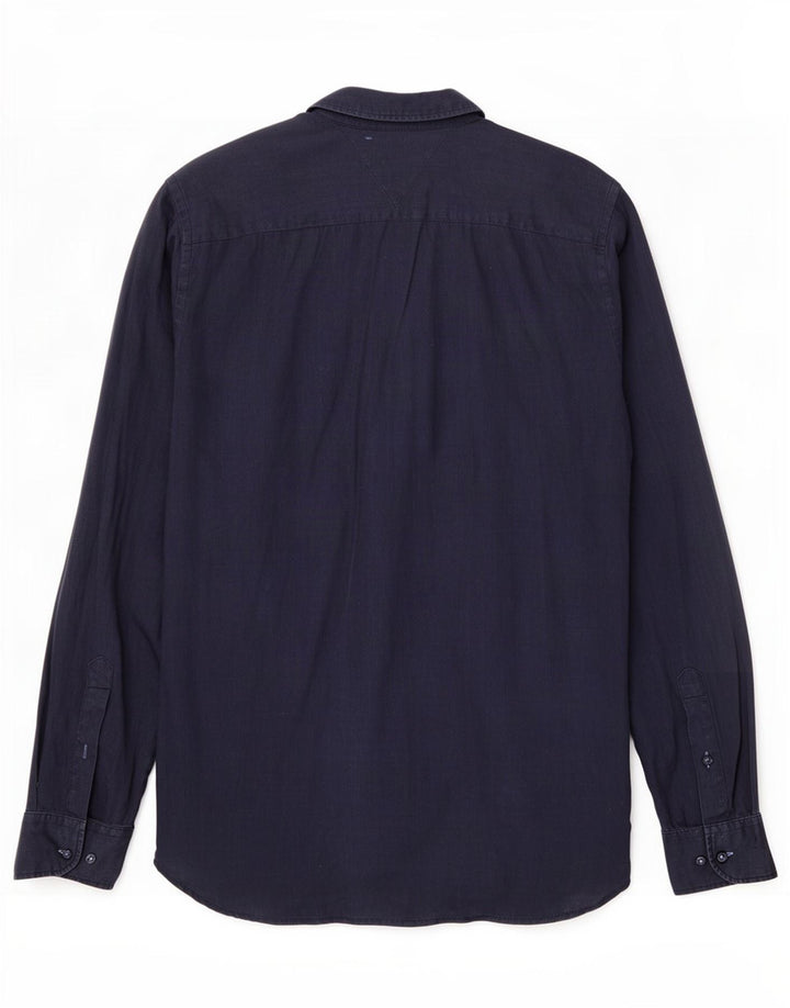 Camicia da uomo Tommy Hilfiger lino medio blu navy