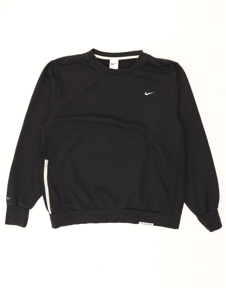Felpa da uomo Nike Maglione grande in cotone nero