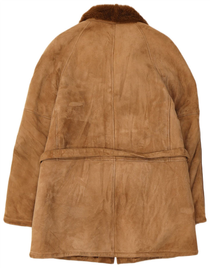 Cappotto vintage in shearling da uomo IT 48 Beige medio
